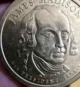 希少 2007 P ジェームズ・マディソン - アメリカ合衆国 1 ドル硬貨 1809 - 1817