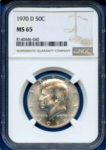 1970 D NGC MS65 PlfB n[t_[ 50Zg Vo[ č L[f[gRC 1970-D
