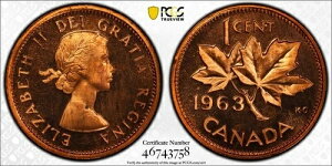 1963N  Ji_ 1Zg PCGS PL-65 RD CAM JI 