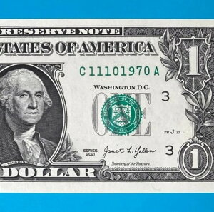 1970N1110 (C 11101970 A) a $1 1h *UNC*