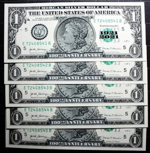 bg 5 A UNC 2017 1h $1 1921 KE_[ FRN JVF