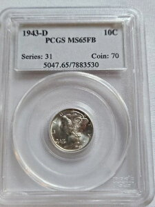 1943-D �}�[�L�����[�_�C�� PCGS MS65FB - �t���o���h 10�Z���g