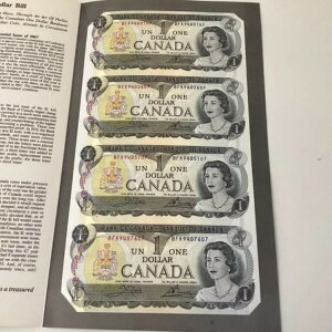 CDN 4 ҏW 1973 $1Bills-Excellent-In History tH_[