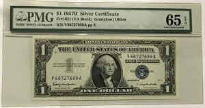 1957N B PMG 65 Gem  EPQ $1 1h⌔