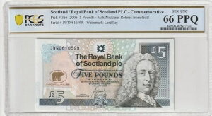 �X�R�b�g�����h 2005 5�|���h �F�� PCGS ���� UNC 66 PPQ 365 �W���b�N�E�j�N���E�X