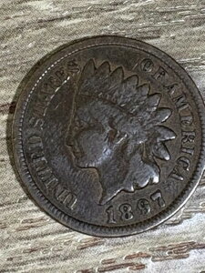 アメリカ合衆国 1セント 1897年 インディアンヘッドミント 9日