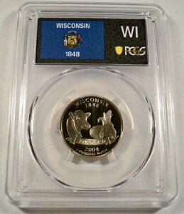 2004-S 25�Z���g �V���o�[ PCGS PR70DCAM �E�B�X�R���V�� �N�H�[�^�[�v���[�t �f�B�[�v�J���I PR 70 DC WI