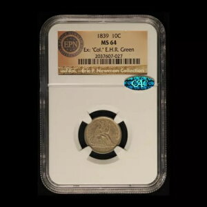 1839�N 10�Z���g ���R�̏��_�� ��� NGC & CAC MS64 - ���������i�č��j