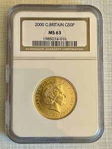 イギリス 2000年 ブリタニア 50ポンド金貨 NGC MS63 SKU# 1574