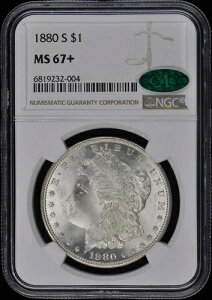 1880-S �����K���E�_���[ S$1 NGC MS67+ (CAC)
