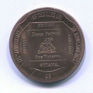 イギリス領ヴァージン諸島 - スペクタキュラーレア ローランドヒル チタン 5ドル、2004年、KM# 284