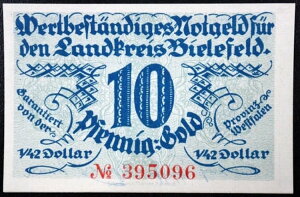 r[tFg 1923 XX-RARE "Landkreis" 10 tFjq S[h = 1/42 ăh Notgeld
