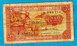 �������_-�u�����W P1a 5 �t���� RHINOCEROS �T�C�� Ngirabacu/Birara 15.9.1960 ���A