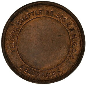 カナダ フリーメイソン トークン ケロウナ BC #206 - ユニフェイス 非常に希少