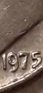 1975�N ���[�Y�x���g 10C VF AU �� �@�B�ɂ��_�u�����O�G���[ �~���g�}�[�N�Ȃ� �_�C��
