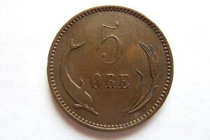 ���A 1906 - 5 ORE - DeNMARK DaNMARK Krause �K�M# 794.2 �R�C�� XF+ �I���W�i��