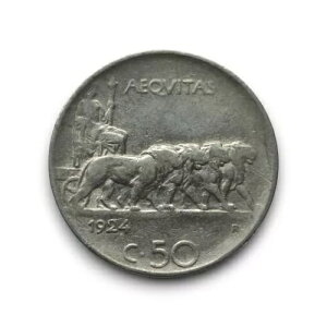 C^A 50 centesimi 1924 [hGbW Ɋ L[t KM# 61