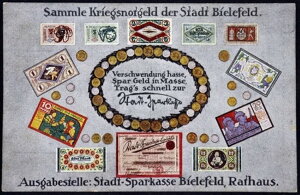 �r�[���t�F���g 1920�N XX-RARE Notgeld �L���|�X�g�J�[�h�i�����ƍd�ݕt���j