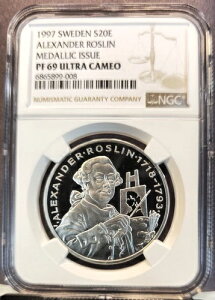 1997�N �X�E�F�[�f�� �V���o�[ 20���[�� �A���N�T���_�[�E���X���� NGC PF 69 �E���g���J���I ���A �g�b�v�|�b�v