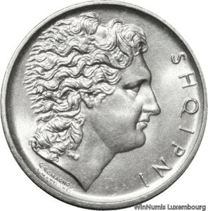 F5095 希少 アルバニア 1レク アレクサンダー大王 1926年 R ローマ BU -> オファーする-