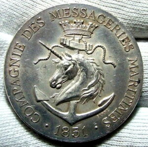COMPAGNIE DES MESSAGERIES MARITIMES 1851 �V���o�[ ���A ���_�� by BARRE