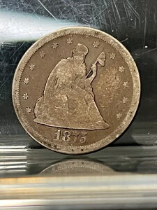 1875-S アメリカ 20セント リバティ 90% 銀 非常に希少なコイン 良好 = フルリム 魅力的