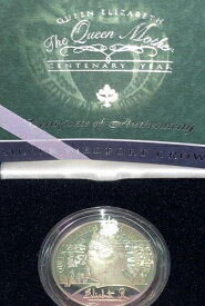 2000年 英国 5ポンド 銀貨 プルーフコイン エリザベス女王 ピエフォート 100周年記念 クラウン COA