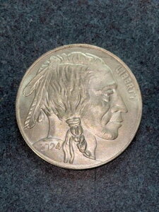 2024年 アメリカ合衆国 暗号通貨 リバティ インディアンヘッド 1オンス 銀貨