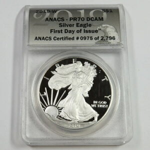 2019 W ANACS PR70 DCAM - 1�I���X �V���o�[ �A�����J���C�[�O�� SAE US $1 �R�C�� #53905A