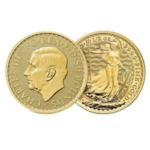 2023年 金貨 1/2オンス 英国王立造幣局 ブリタニア キングチャールズ3世 BU