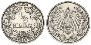 Kaiserreich 1/2 �}�[�N 1916 J J. 16 Motivprobe �j�b�P�� !!! Vz 116595