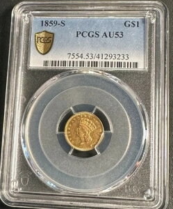 1859 S G$1 PCGS AU53 󏭃TtVXR