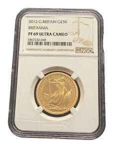2012年 イギリス 金貨 1/2オンス 50ポンド NGC PF69UC ブリタニア