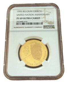 xM[ 1995N  1/2IX 50 Ecu NGC PF69UC ALO
