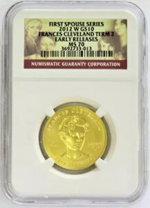 2012 W �S�[���h 2,425 ���� �t�����V�X �N���[�u�����h $10 �^�[�� 2 �z��� 1/2 �I���X NGC MS70 ER