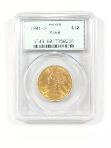 1901-S $10 oeBwbh S[hC[O PCGS MS60 Be[W OGH z_[ Gen 2.1 hC[