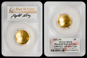 2014-W �S�[���h $5 �싅�J�[�h PCGS MS70 - �Q�C���[�h�E�y���[ - 3000 KO/300 �����N���u