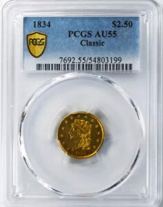 1834N 2.5h NVbN wbhNH[^[ C[O S[h tBftBA PCGS AU55