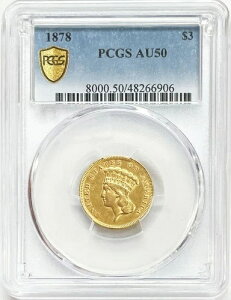 1878N  AJ 3h CfBA vZXwbh RC PCGS  50