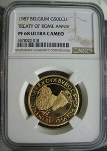 �x���M�[ 1987�N ���� 50�� ECU NGC PF-68 Ult.Cameo -���[�}���L�O