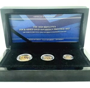 ブリタニア 2019 四面金プルーフソブリン金貨3枚セット(プレステージ)