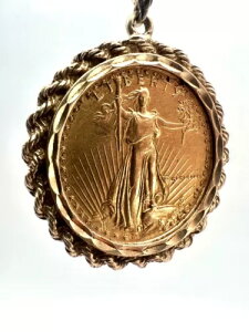 �S�[���h�A�����J���C�[�O���R�C���y���_���g - �N���V�b�N 14K �C�G���[�S�[���h�x�[�� 1986�N 10�h�� 1/4�I���X