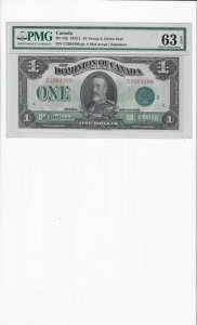 1923N Ji_ $1 DC-25j Gr.2 O[V[ SN# C-3364200 PMG 63 EPQ