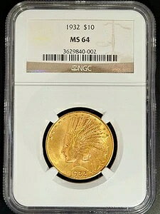 NGC MS64 1932N CfBA 10hC[O 0.4838IX  č 3629840-002