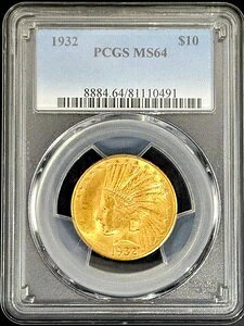 PCGS MS64 1932N CfBA 10hC[O 0.4838IX  čݕ 81110491