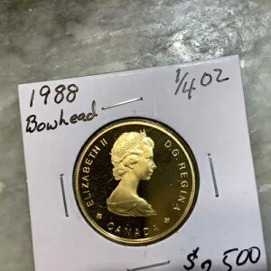 1988年 カナダ イギリス エリザベス2世 ホッキョククジラ 子供用 プルーフ 金貨 100ドル