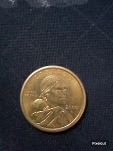 2000 D サカガウィア 1ドル硬貨 米国リバティ ゴールドカラー 流通