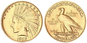USA 10 DOLLARI 1912 �I�� - �e�X�^ �C���f�B�A�i (1907-1933) FDC/VZ-ST 125070