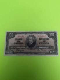 カナダ銀行 1937年 100ドル コインタワーズ BJ プレフィックス VF サー・ジョン・A・マクドナルド