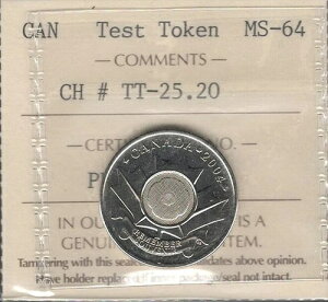 CH # TT-25.20 ICCS MS-64 * ���Ɋ󏭂ȃJ�i�_ 25�Z���g �e�X�g�g�[�N�� �N�H�[�^�[